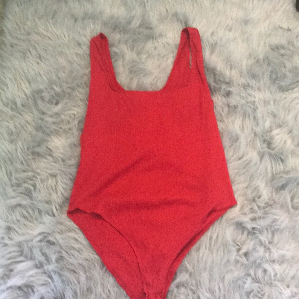 Red body suit